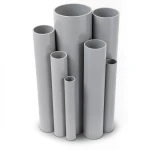 مواسير UPVC ضغط 2.5 بار قطر خارجي 800 مم سمك 6.4 مم لون رمادي