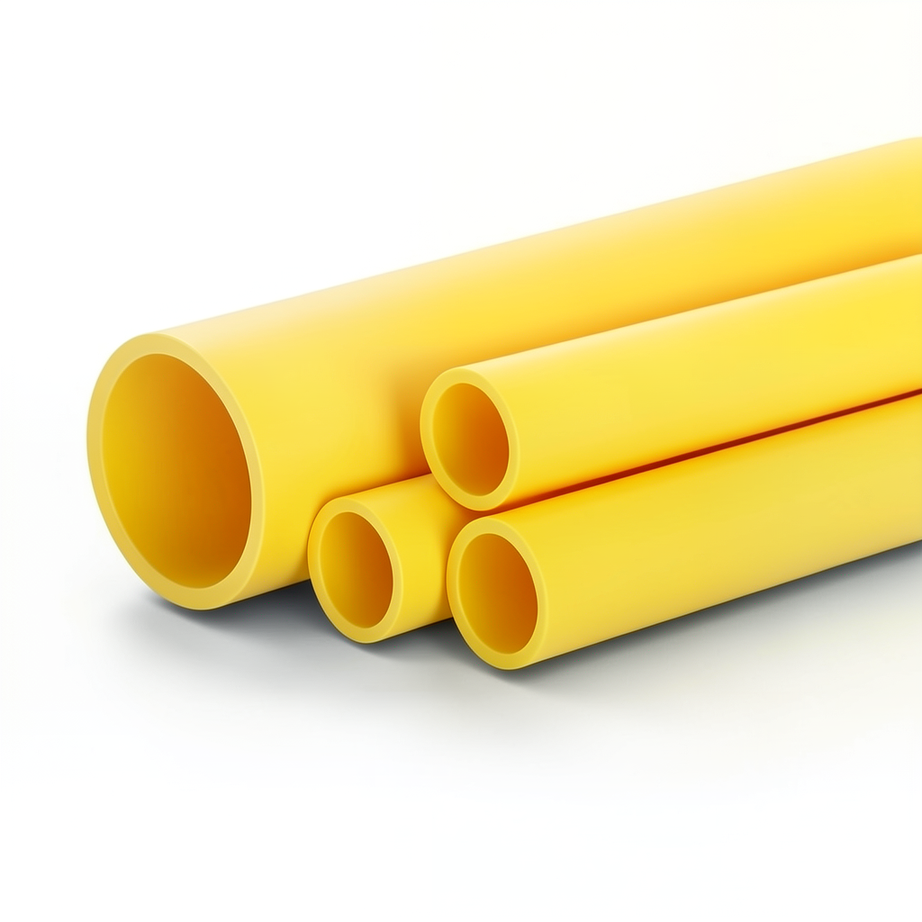 مواسير HDPE الراجحي PE 80 ضغط 8 بار قطر خارجي 250 مم سمك 22.7 مم لون أصفر