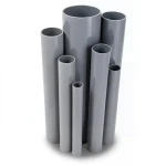 UPVC Pipes Pressure 4 Bar Outside Diameter 630 mm Thickness 12.4 mm Gray