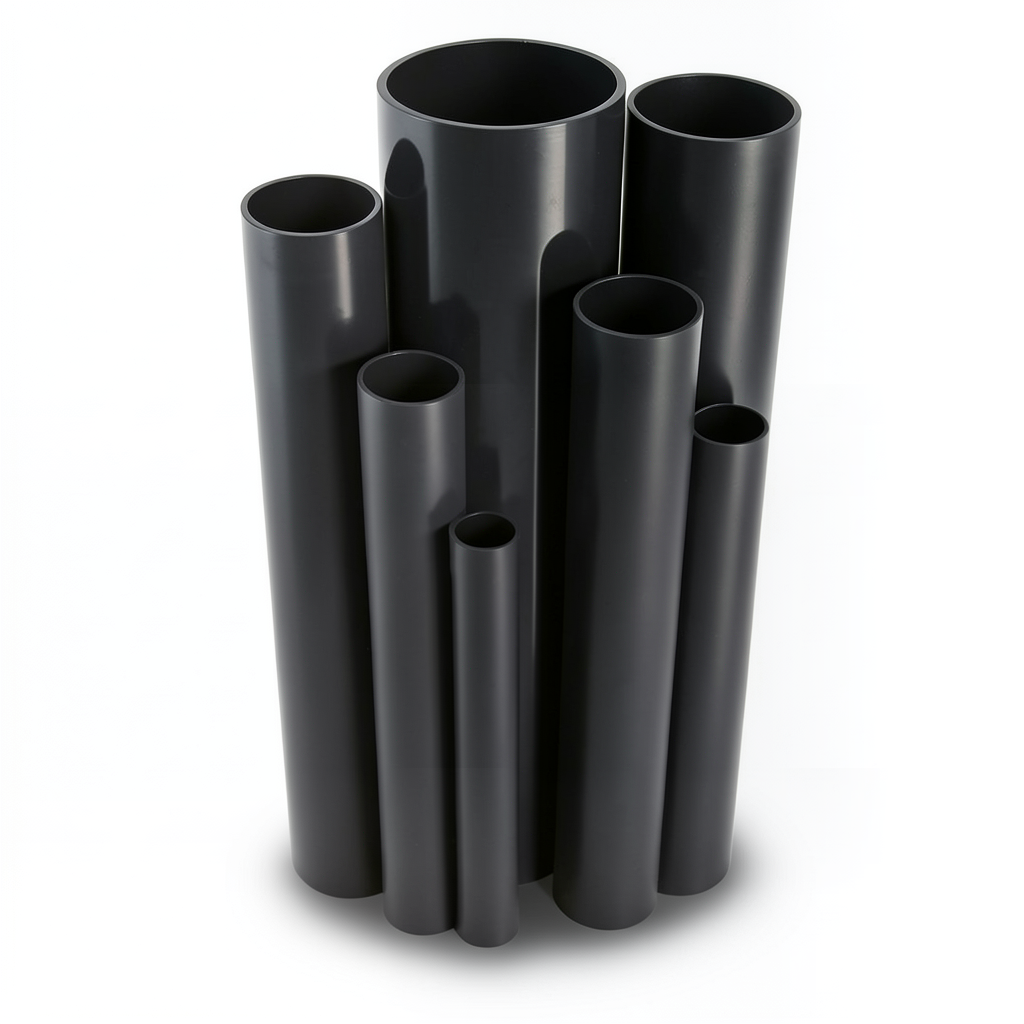UPVC Pipes Pressure 16 Bar Outside Diameter 140 mm Thickness 10.4 mm Black