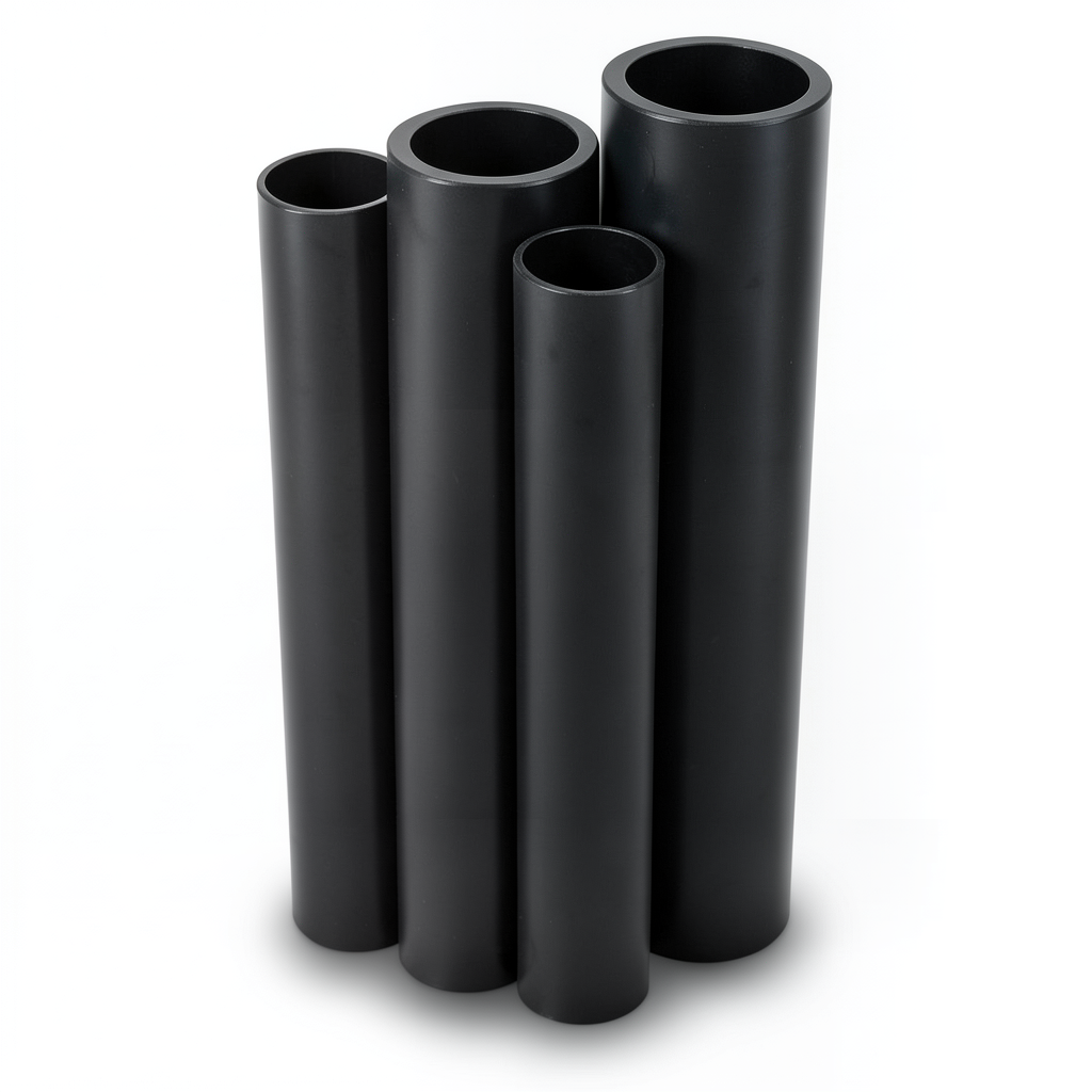 أنابيب HDPE PE 80 ضغط 4.8 بار قطر خارجي 560 مم سمك 31.9 مم لون أسود