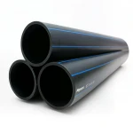 مواسير HDPE نيبروبلاست PE 100 ضغط 16 بار قطر خارجي 500 مم سمك 45.4 مم لون اسود