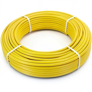 أنابيب HDPE PE 100 ضغط 10 بار قطر خارجي 16 مم سمك 3 مم لون أصفر