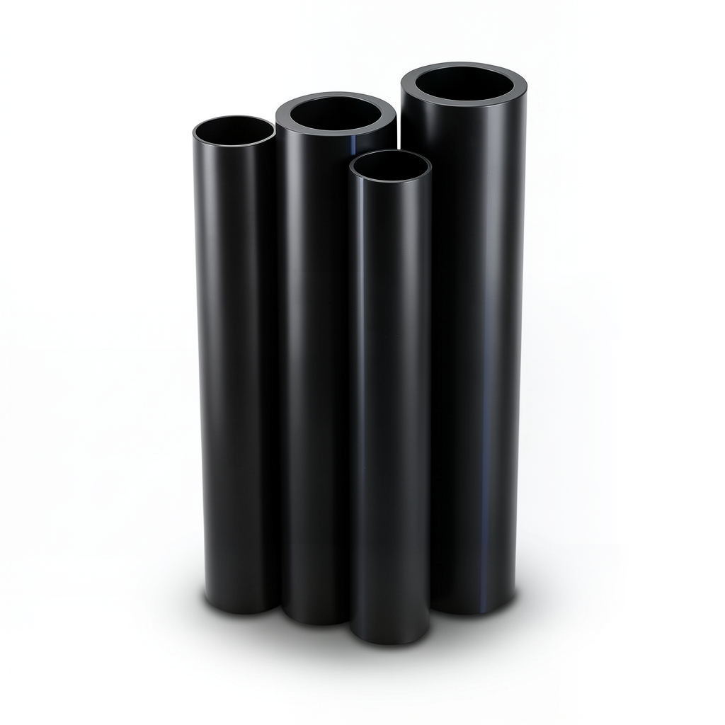 مواسير HDPE PE 80 ضغط 16 بار قطر 200 مم سمك 22.4 مم لون أسود