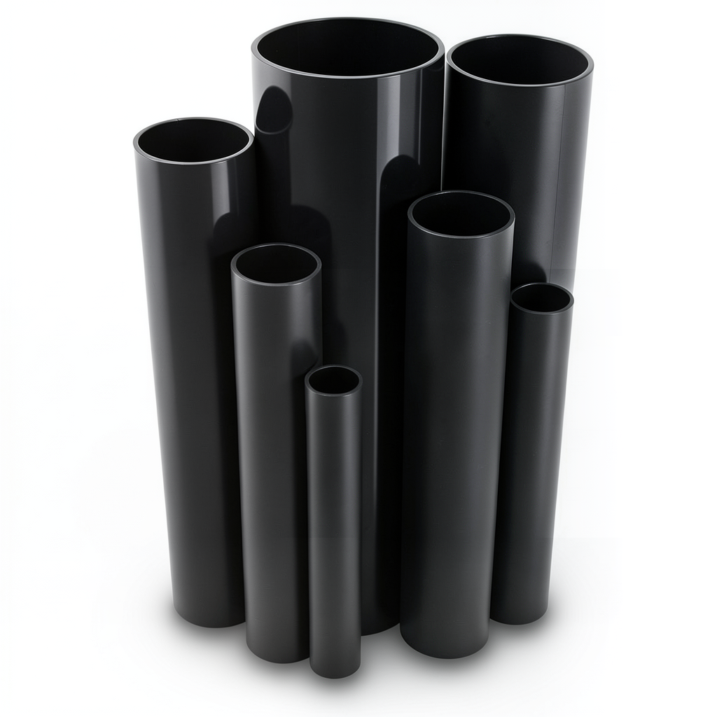 UPVC Pipes Nominal Pressure 4 Bar Outside Diameter 800 mm Thickness 15.7 mm Black