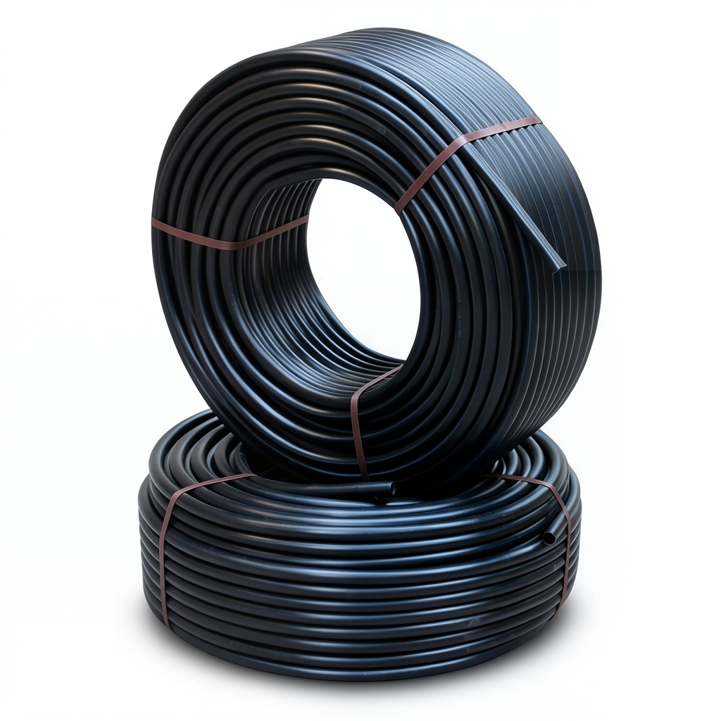 أنابيب HDPE PE 80 ضغط 8 بار قطر 16 مم سمك 3 مم لون أسود