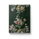 Floral Wallpaper 10 m x 0.70 m Dark Green, Model 13017