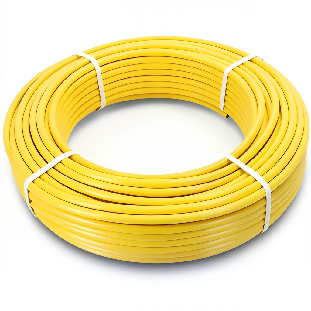 أنابيب HDPE الراجحي PE 80 ضغط 8 بار قطر 16 مم سمك 3 مم لون أصفر