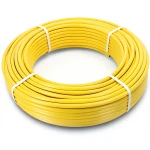 أنابيب HDPE الراجحي PE 80 ضغط 8 بار قطر 16 مم سمك 3 مم لون أصفر