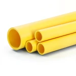 أنابيب HDPE PE 100 ضغط 10 بار قطر خارجي 280 مم سمك 25.4 مم لون أصفر
