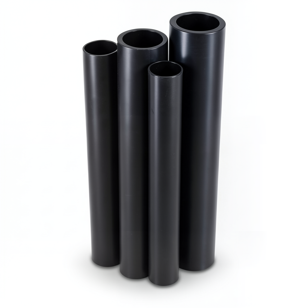 أنابيب HDPE PE 80 ضغط 8 بار قطر 280 مم سمك 25.4 مم لون أسود