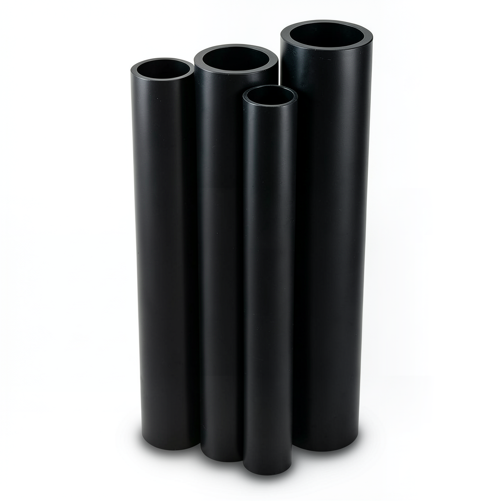 مواسير HDPE PE 80 ضغط 12.5 بار قطر 560 مم سمك 50.8 مم لون أسود