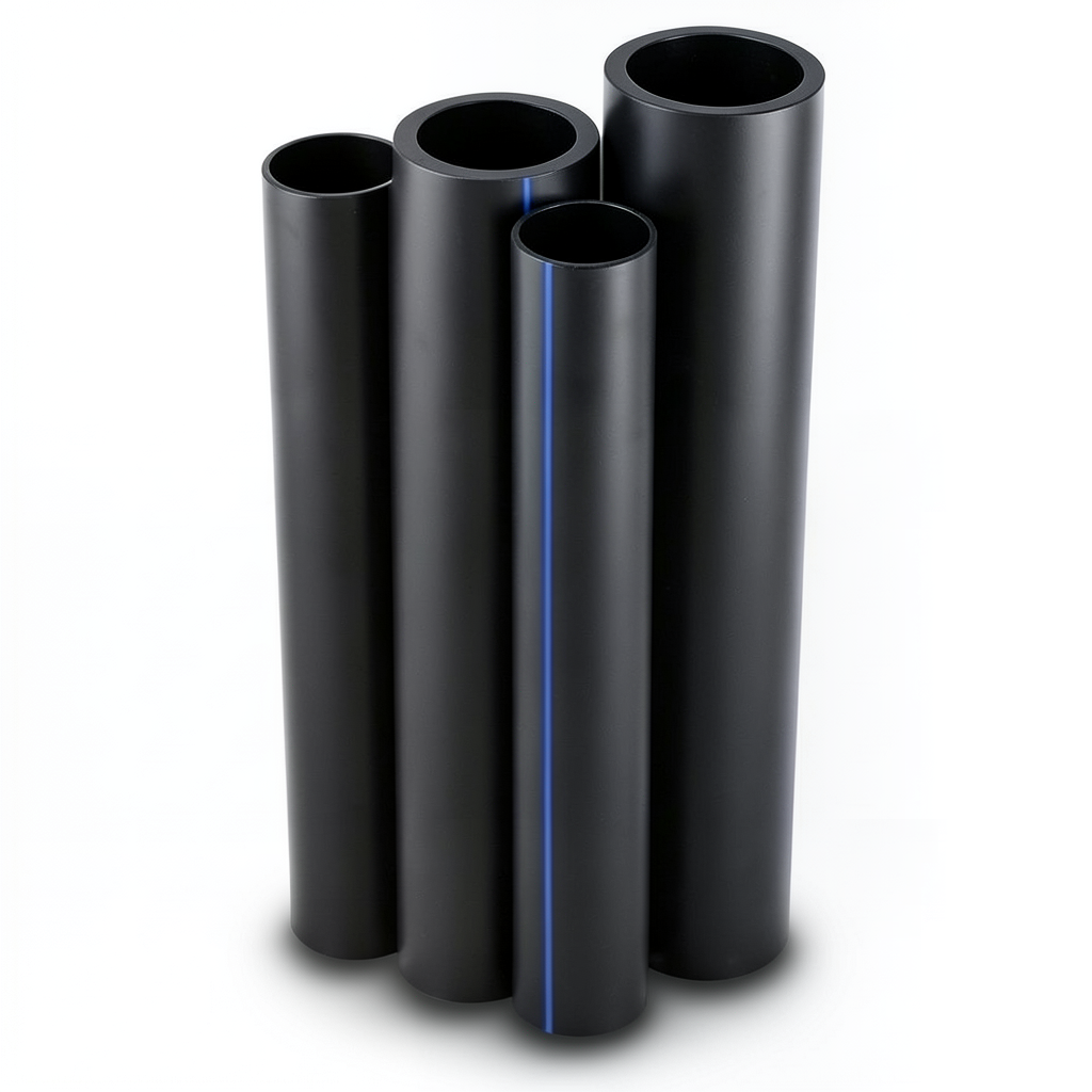 HDPE Pipes PE 80 Pressure 12.5 Bar Diameter 560 mm Thickness 50.8 mm Black