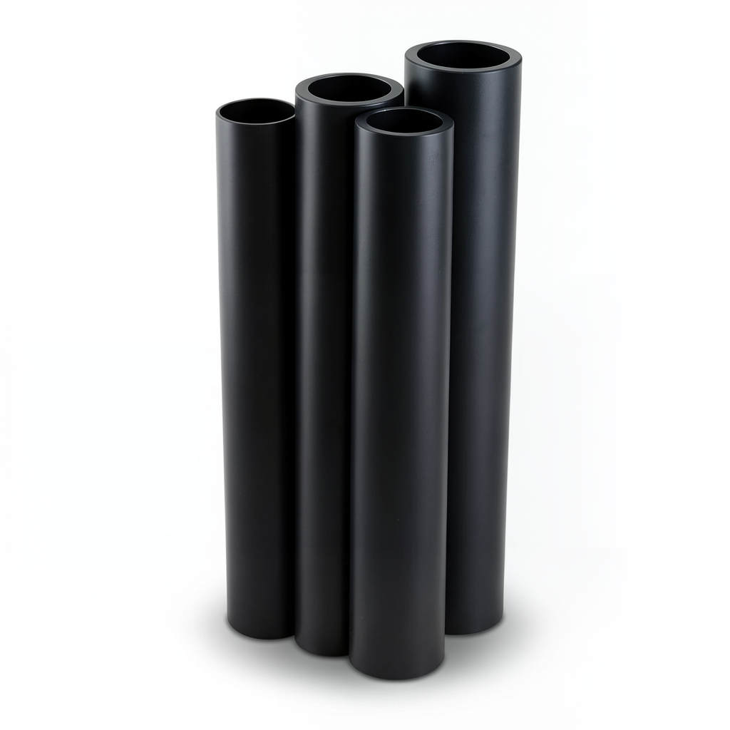 مواسير HDPE PE 80 ضغط 12.5 بار قطر 710 مم سمك 64.5 مم لون أسود