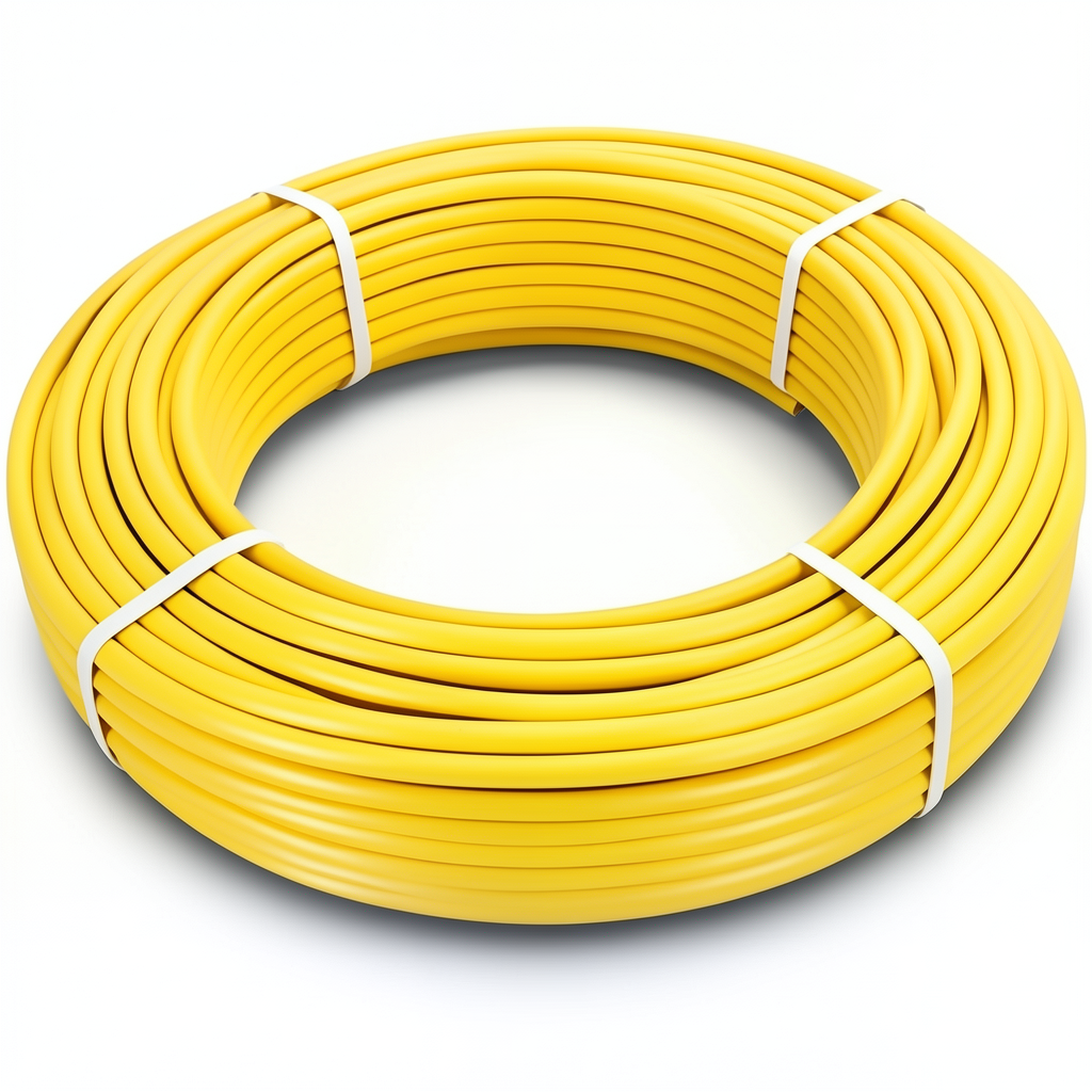 أنابيب HDPE PE 100 ضغط 10 بار قطر خارجي 20 مم سمك 3 مم لون أصفر