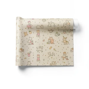 Youth and Children Wallpaper 10m x 0.53m Beige Color, Model GK8894B