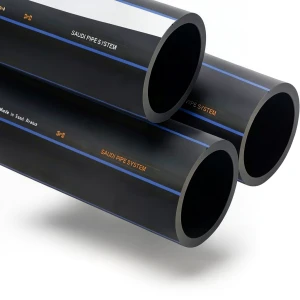 أنابيب HDPE السعودي PE 100 ضغط 6 بار قطر خارجي 560 مم سمك 21.4 مم لون اسود | مصنع أنظمة الانابيب السعودي (SPS)