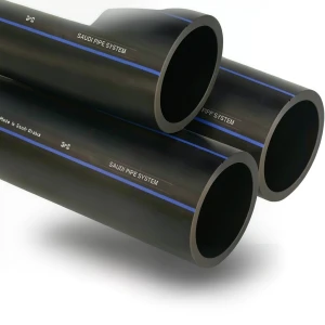 أنابيب HDPE السعودي PE 100 ضغط 6 بار قطر خارجي 560 مم سمك 21.4 مم لون اسود | مصنع أنظمة الانابيب السعودي (SPS)