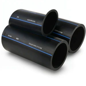 مواسير HDPE PE 100 ضغط 10 بار قطر خارجي 560 مم سمك 33.2 مم لون أسود | مصنع أنظمة الانابيب السعودي (SPS)