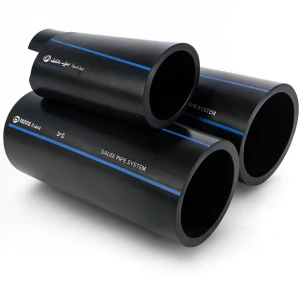 مواسير HDPE PE 100 ضغط 1 بار قطر خارجي 560 مم سمك 50.8 مم لون أسود | مصنع أنظمة الانابيب السعودي (SPS)