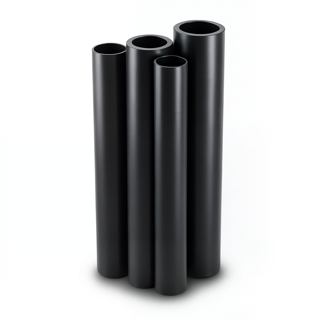 مواسير HDPE PE 80 ضغط 16 بار قطر 160 مم سمك 17.9 مم لون أسود