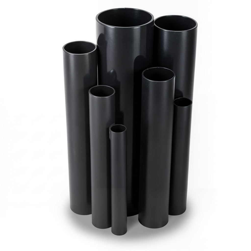 مواسير UPVC ضغط 6 بار قطر خارجي 710 مم سمك 20.7 مم لون أسود