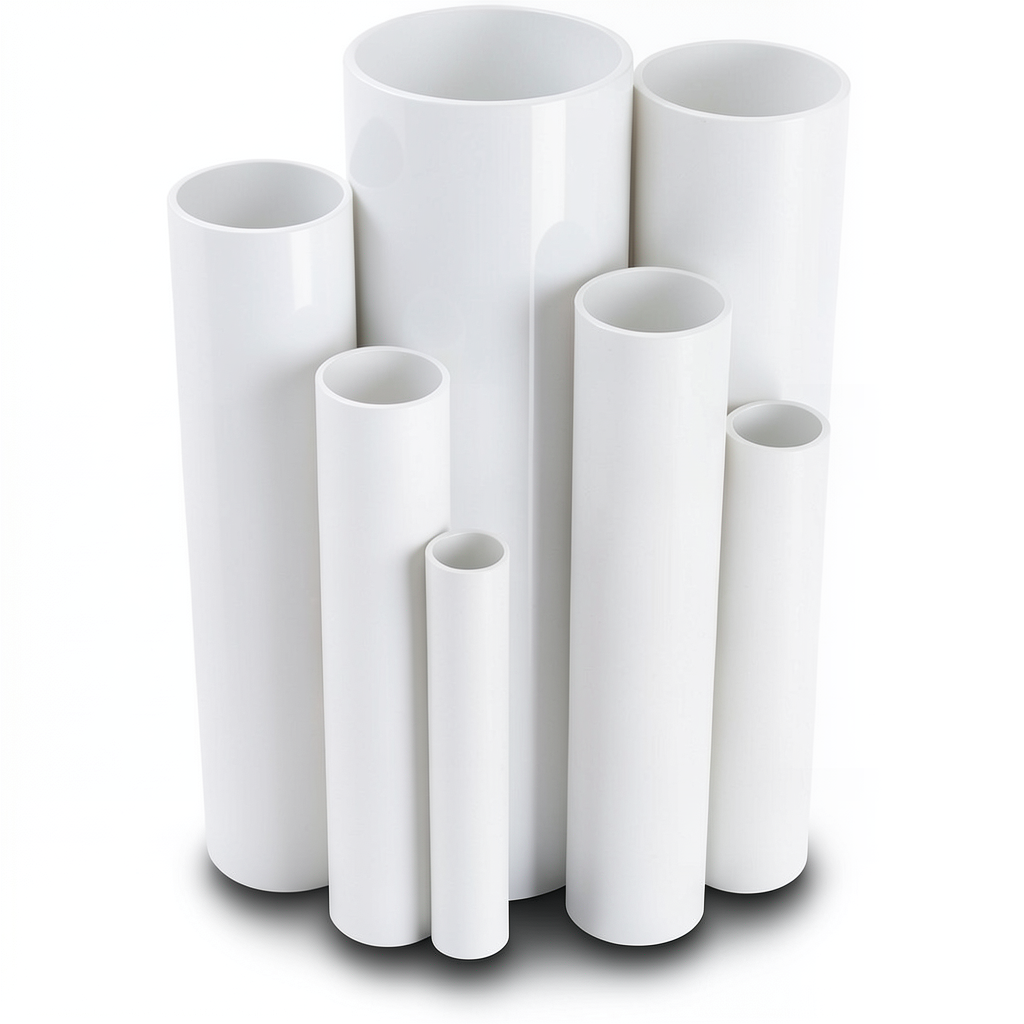 مواسير UPVC ضغط 2.5 بار قطر خارجي 160 مم سمك 1.8 مم لون أبيض