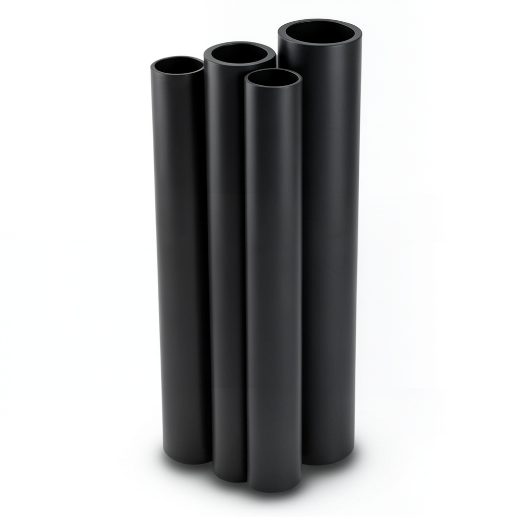 مواسير HDPE PE 80 ضغط 16 بار قطر 200 مم سمك 22.4 مم لون أسود