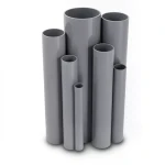 مواسير UPVC ضغط 2.5 بار قطر خارجي 160 مم سمك 1.8 مم لون رمادي