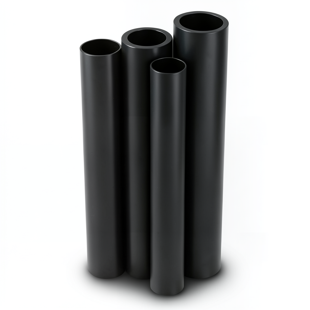 مواسير HDPE PE 80 ضغط 16 بار قطر 200 مم سمك 22.4 مم لون أسود