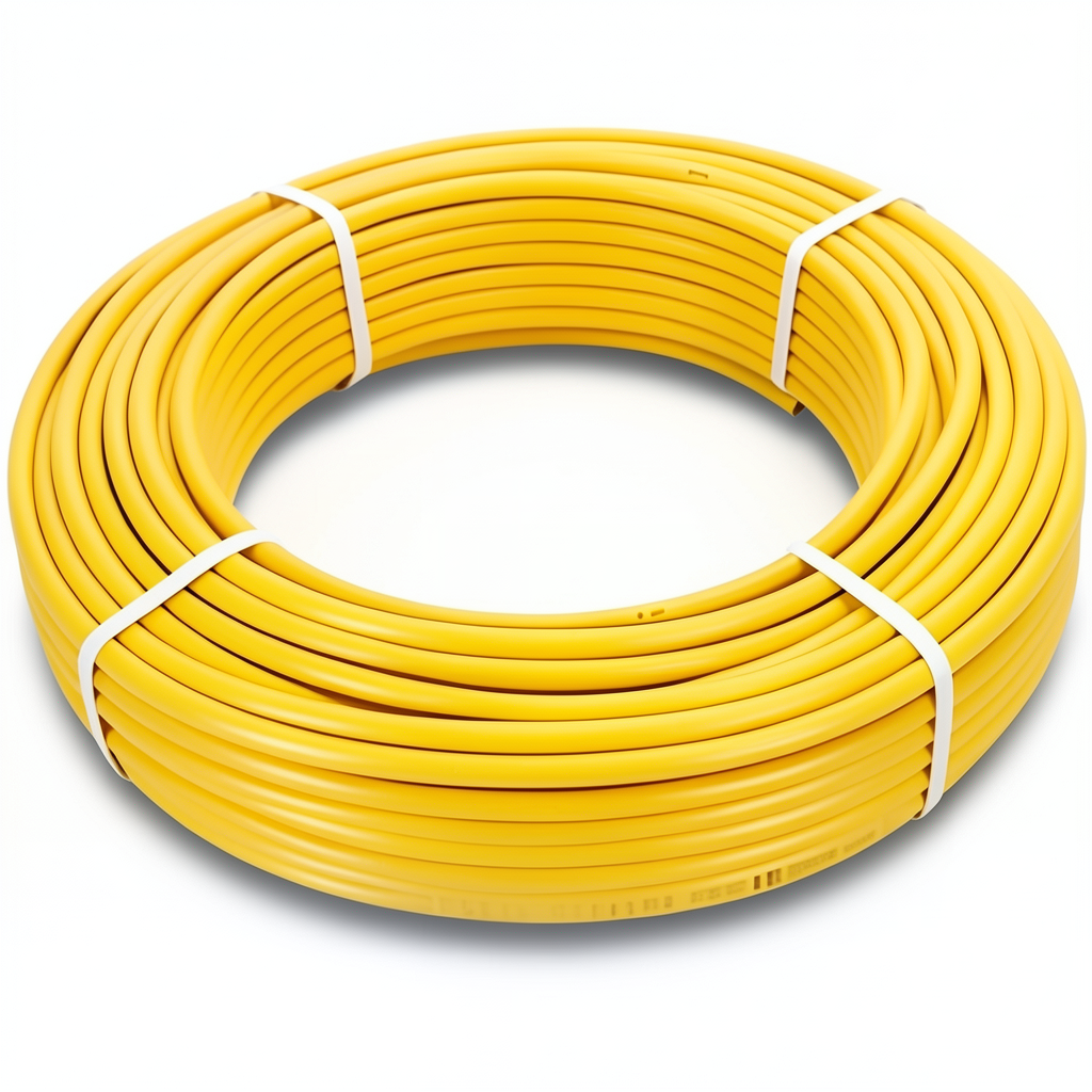أنابيب HDPE الراجحي PE 80 ضغط 8 بار قطر 25 مم سمك 3 مم لون أصفر