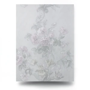 Floral Wallpaper 10 m x 0.70 m Pale Gray, Model 13015