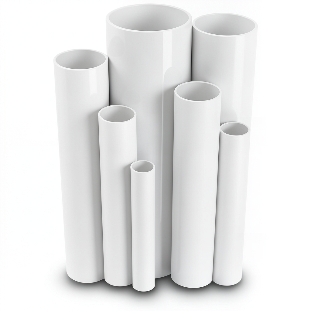 مواسير UPVC ضغط 6 بار قطر خارجي 160 مم سمك 4.7 مم لون أبيض
