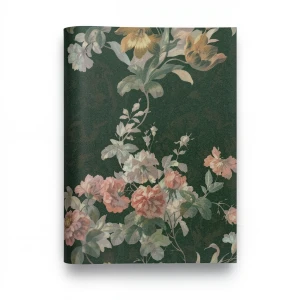 Floral Wallpaper 10 m x 0.70 m Dark Green, Model 13017