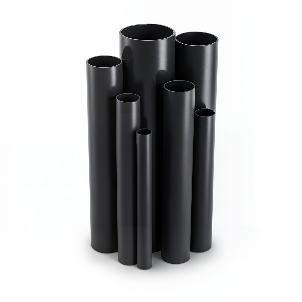 UPVC Pipes Nominal Pressure 6 Bar Outside Diameter 160 mm Thickness 4.7 mm Black