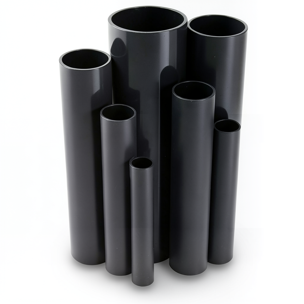 UPVC Pipes Pressure 6 Bar Outside Diameter 800 mm Thickness 23.3 mm Black