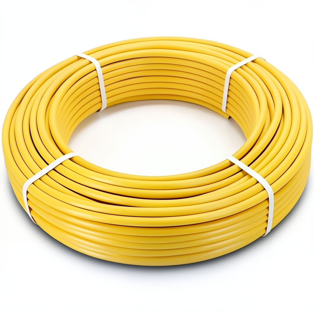 أنابيب HDPE PE 80 ضغط 8 بار قطر خارجي 40 مم سمك 3.7 مم لون أصفر
