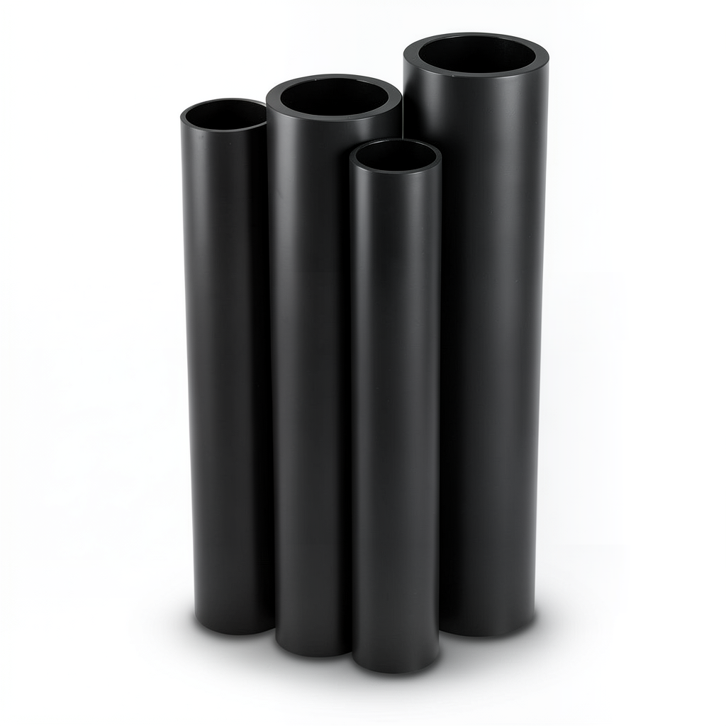 مواسير HDPE PE 100 ضغط 10 بار قطر خارجي 355 مم سمك 32.3 مم لون أسود