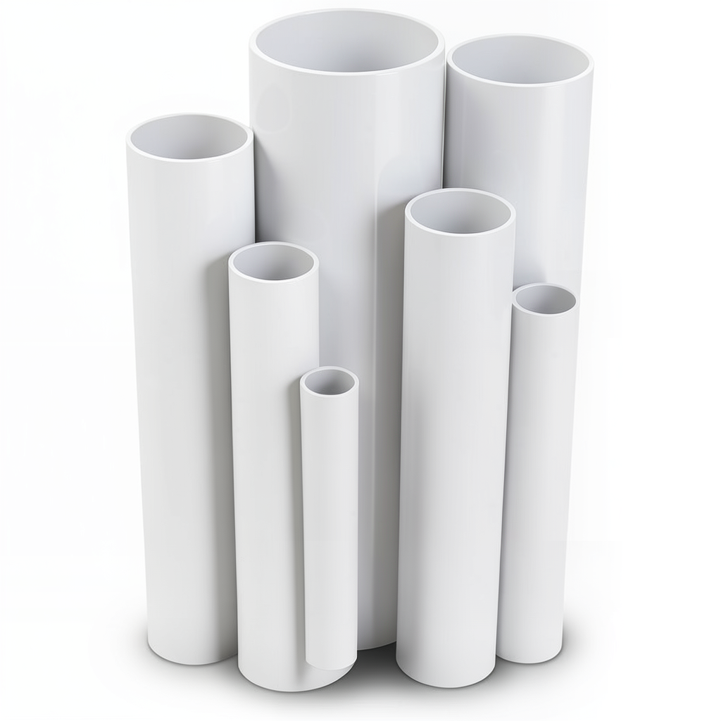 مواسير UPVC ضغط 6 بار قطر خارجي 500 مم سمك 14.6 مم لون أبيض
