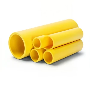 مواسير HDPE PE 100 ضغط 10 بار قطر خارجي 355 مم سمك 32.3 مم لون أصفر
