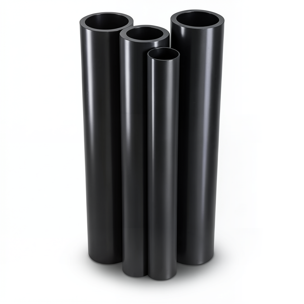 مواسير HDPE PE 80 ضغط 8 بار قطر خارجي 355 مم سمك 32.3 مم لون أسود