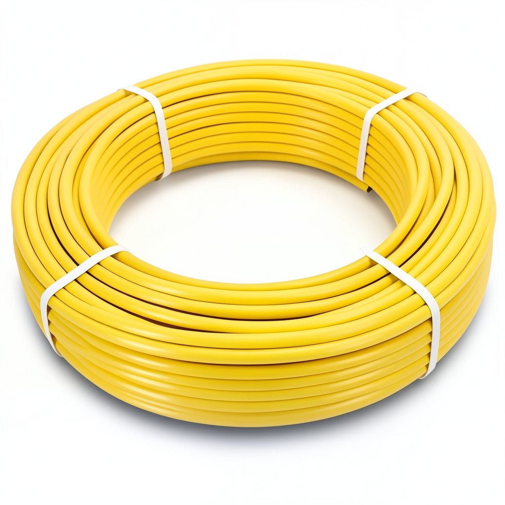 أنابيب HDPE الراجحي PE 100 ضغط 10 بار قطر خارجي 25 مم سمك 3 مم لون أصفر