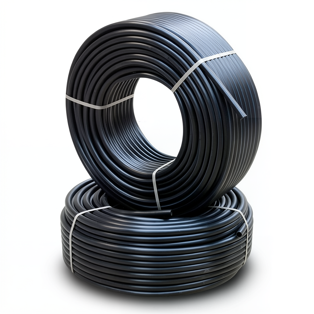 أنابيب HDPE PE 80 ضغط 8 بار قطر خارجي 25 مم سمك 3 مم لون اسود