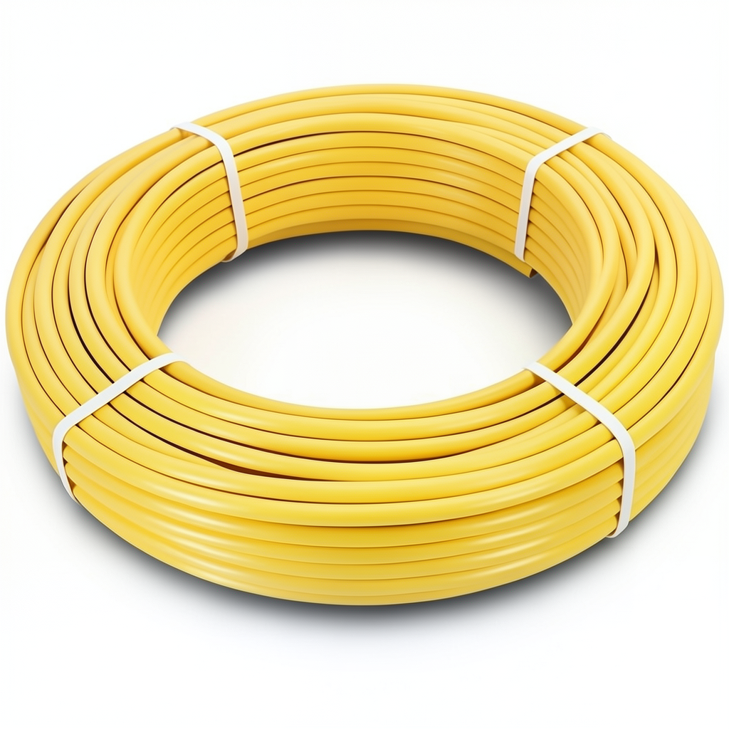 أنابيب HDPE الراجحي PE 80 ضغط 8 بار قطر 25 مم سمك 3 مم لون أصفر