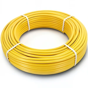 أنابيب HDPE PE 100 ضغط 10 بار قطر 32 مم سمك 3 مم لون أصفر
