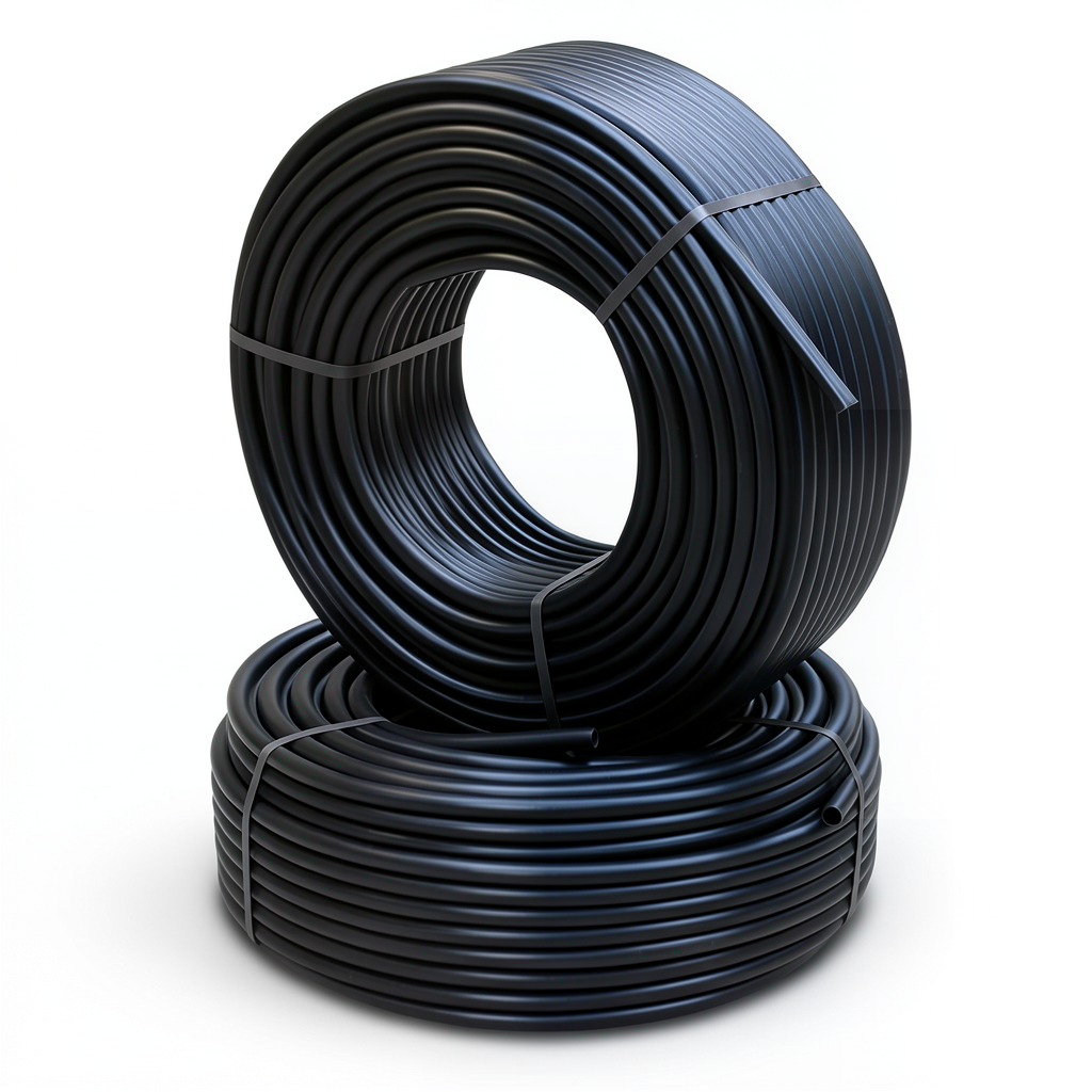 أنابيب HDPE PE 80 ضغط 8 بار قطر خارجي 32 مم سمك 3 مم لون أسود