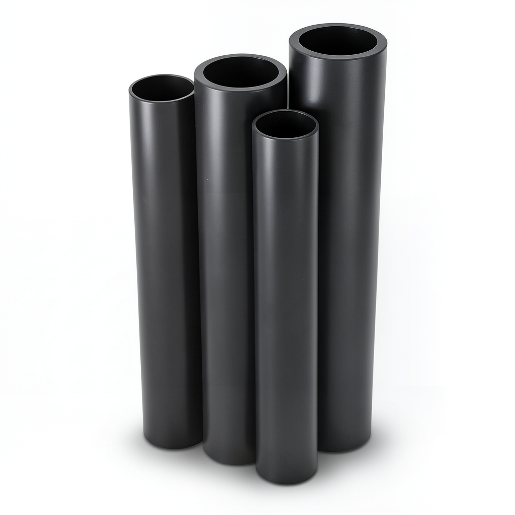 مواسير HDPE PE 80 ضغط 16 بار قطر 355 مم سمك 39.7 مم أسود