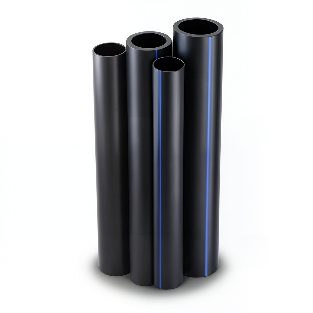 HDPE Pipes PE 80 Pressure 16 Bar Outside Diameter 400 mm Thickness 44.7 mm Black