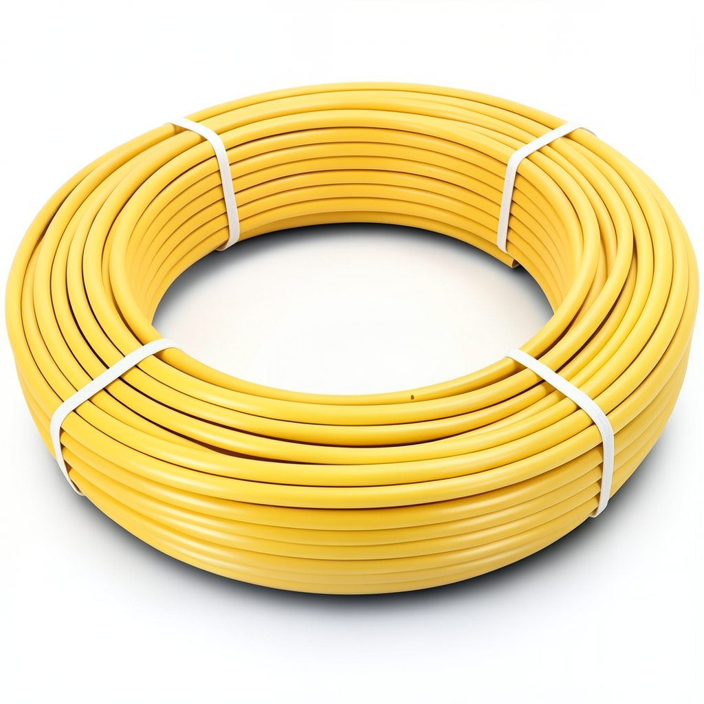 أنابيب HDPE PE 100 ضغط 10 بار قطر 40 مم سمك 3.7 مم لون أصفر