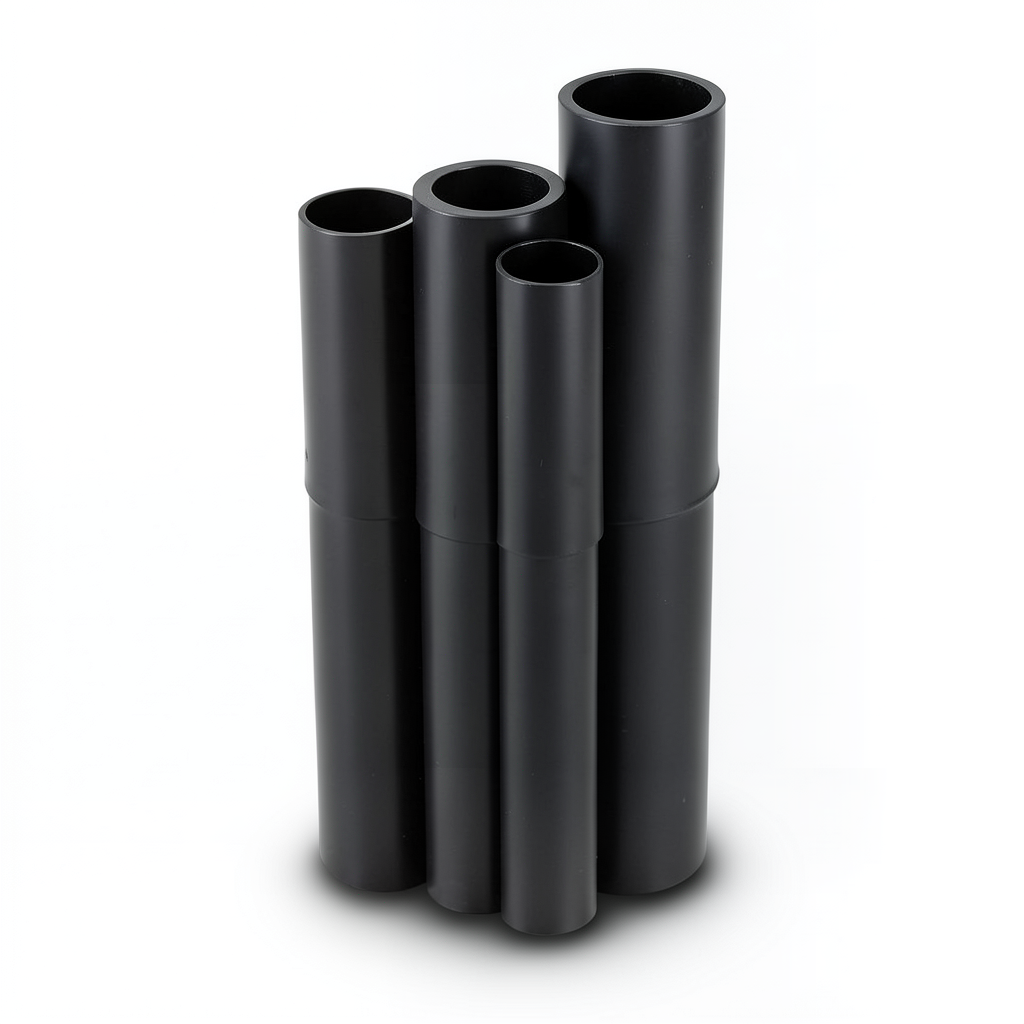 High Density Polyethylene HDPE Pipes PE 80 Pressure 16 Bar Outside Diameter 450 mm Thickness 50.3 mm Black
